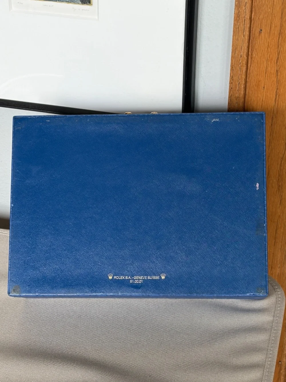 Vintage Montres Rolex S.A. Geneve Suisse Blue Jewelry/Watch Box 51.00.01